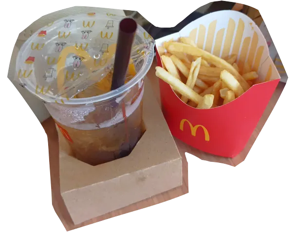 french fries with soda